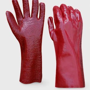 PVC Knit Wrist Rough Palm Gloves