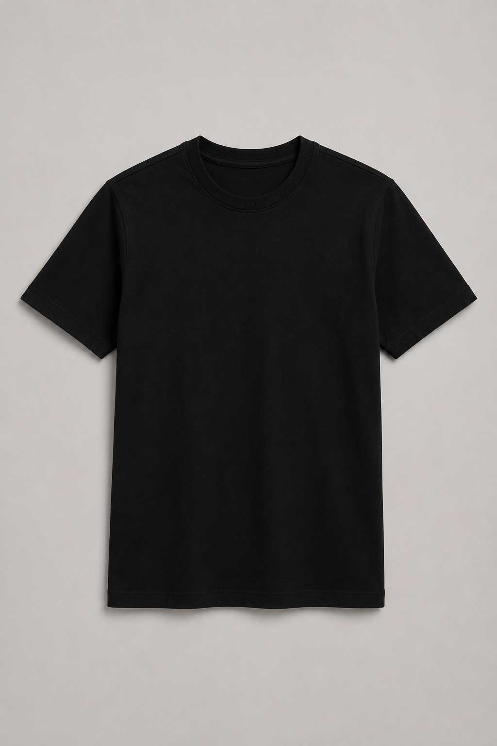Black Adult T-Shirt 100% Cotton ±145g